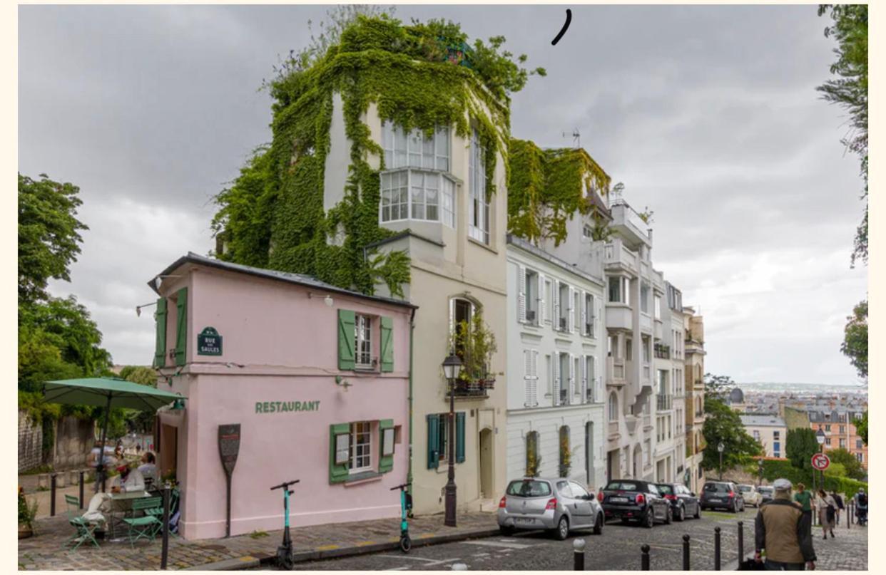 Countryside In Montmartre, La Maison Rose, Lapin Agile, View On Les Vignes Du Clos Montmartre *